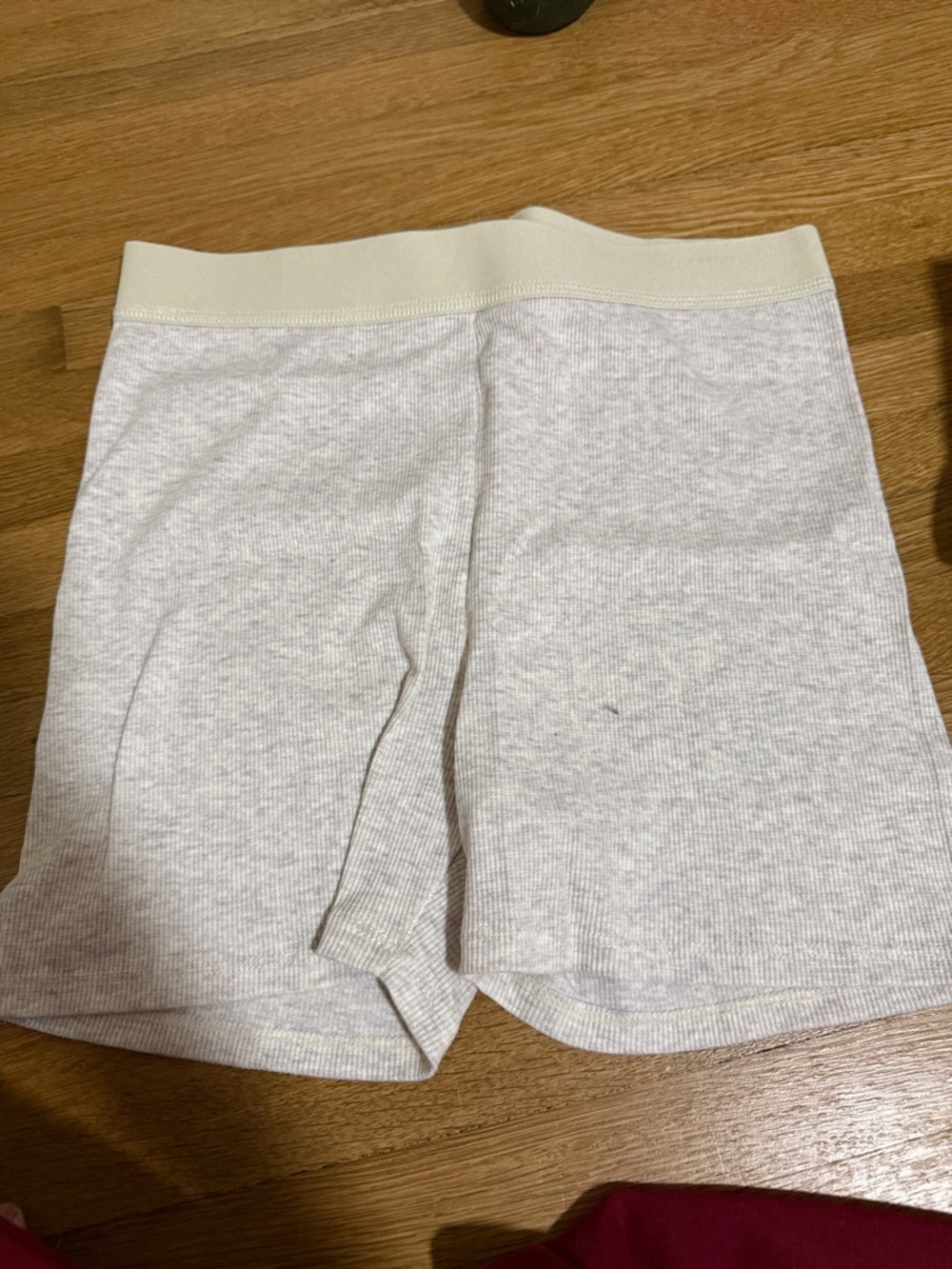 T.J.Maxx Cream Heathered White Knit Kids Casual Shorts